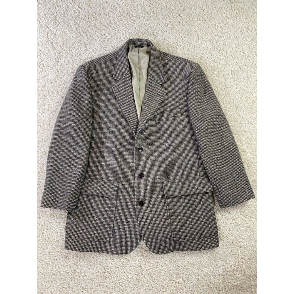 Vintage Orvis Wool Sport Coat Blazer Vtg Herringbone Tweed Sport Jacket USA 42R